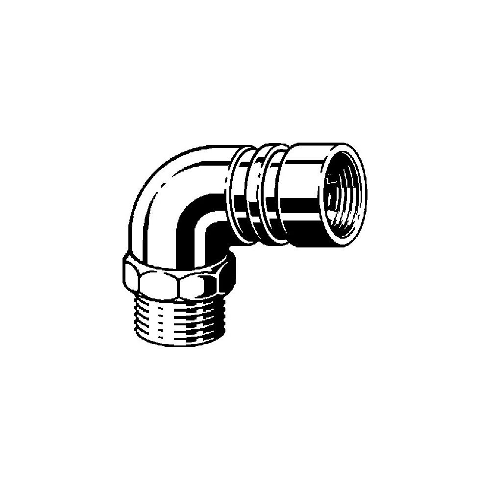 Viega Übergangsbogen 90 Grad mit SC Geopress 9614G in 32mm x R1 Rotguss... VIEGA-804442 4015211804442 (Abb. 2)