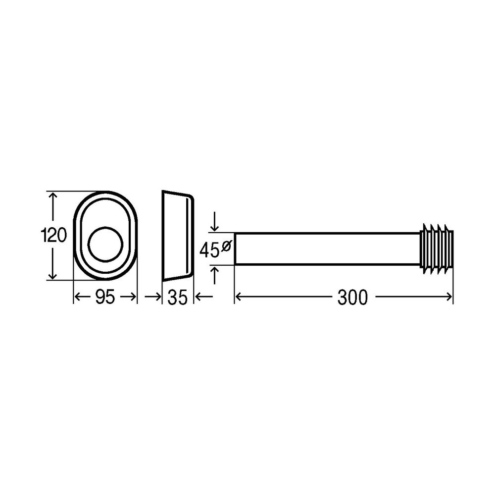 Viega WC Anschlussgarnitur 8310.79 in 45x44mm Kunststoff weiß-alpin... VIEGA-495169 4015211495169 (Abb. 3)