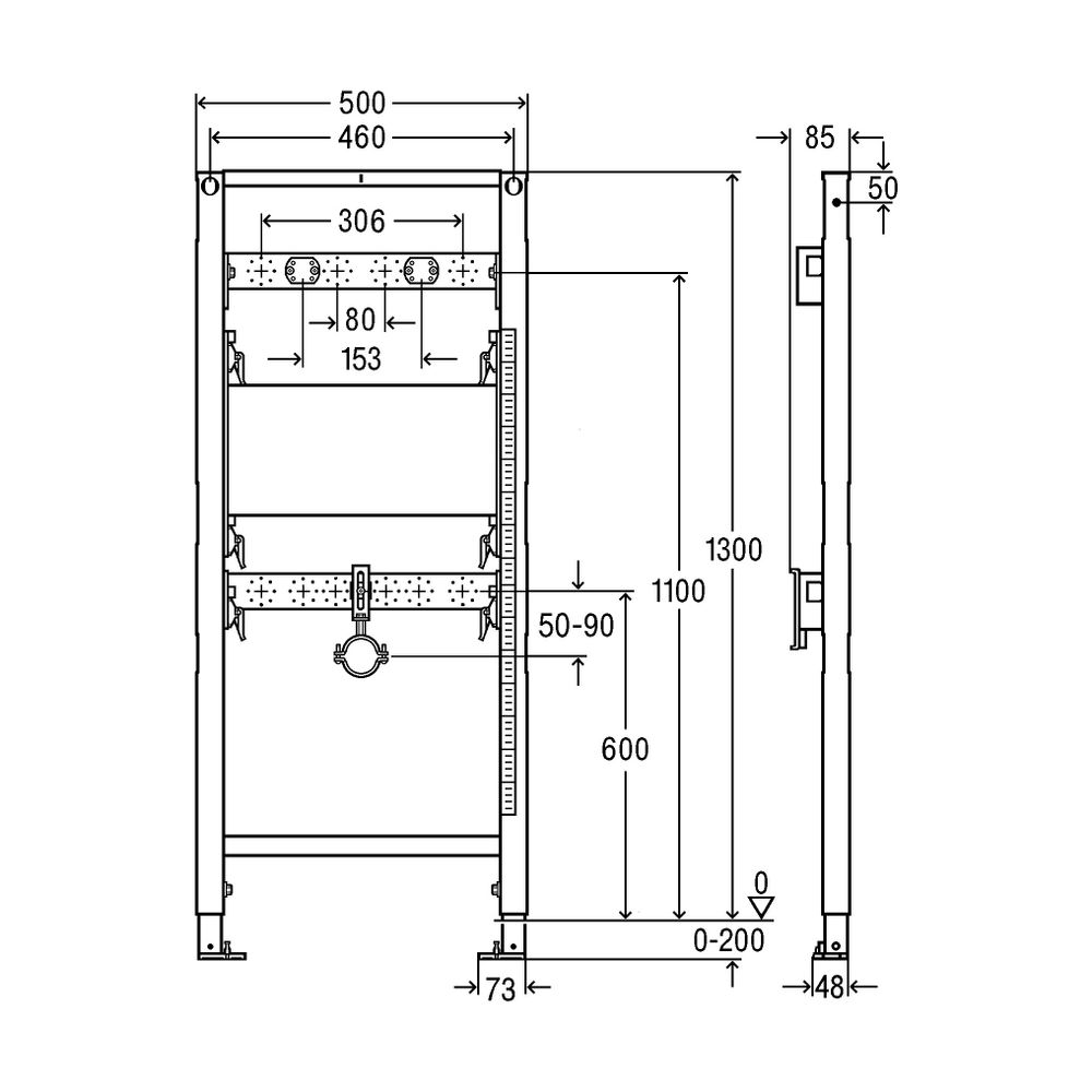 Viega Waschtisch-Element Prevista Dry 8540.33 Ausgussbecken in 1300 mm... VIEGA-776282 4015211776282 (Abb. 3)