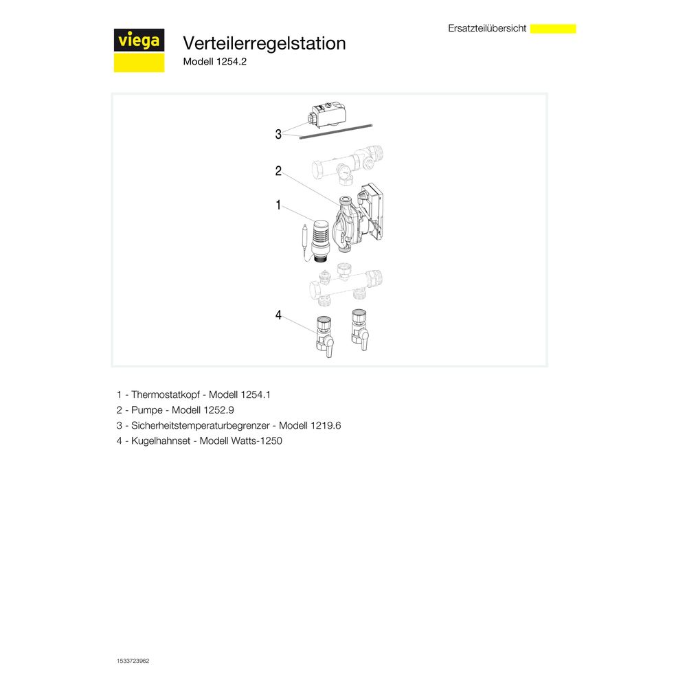 Viega Fonterra Verteilerregelstation 1254.2 mit Festwert, 14kW, G 1", Regelbereich 20 Gra... VIEGA-704896 4015211704896 (Abb. 4)
