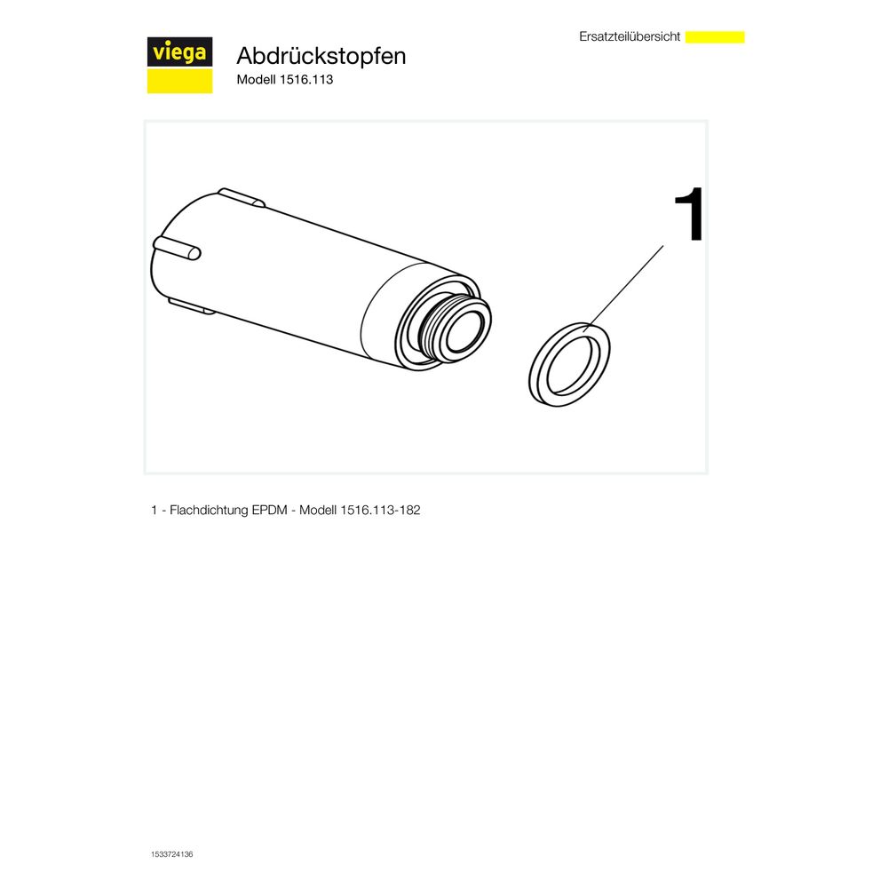 Viega Abdrückstopfen 1516.113, G 3/8", Kunststoff, Grau... VIEGA-116644 4015211116644 (Abb. 3)