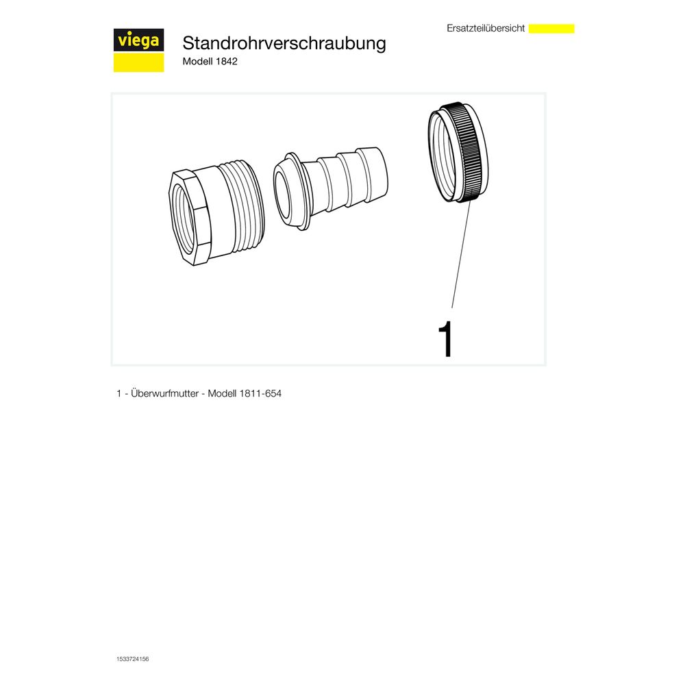Viega Standrohrverschraubung 1842, konischdichtend, Rp 3/8" für ID-Schlauch Rp 3/8", Mutt... VIEGA-145699 4015211145699 (Abb. 4)