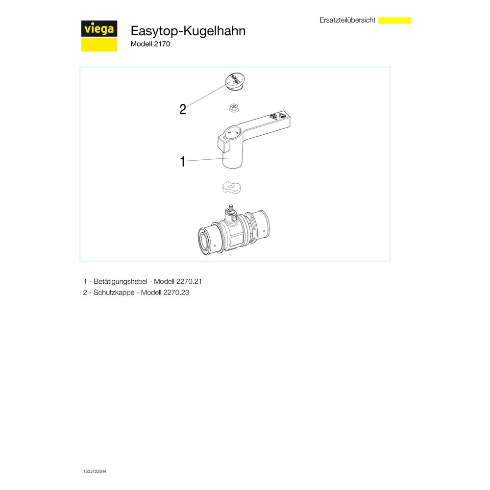 Viega Sanfix P Kugelhahn mit SC-Contur 2170, d. 20mm, Rotguss... VIEGA-587284 4015211587284 (Abb. 4)