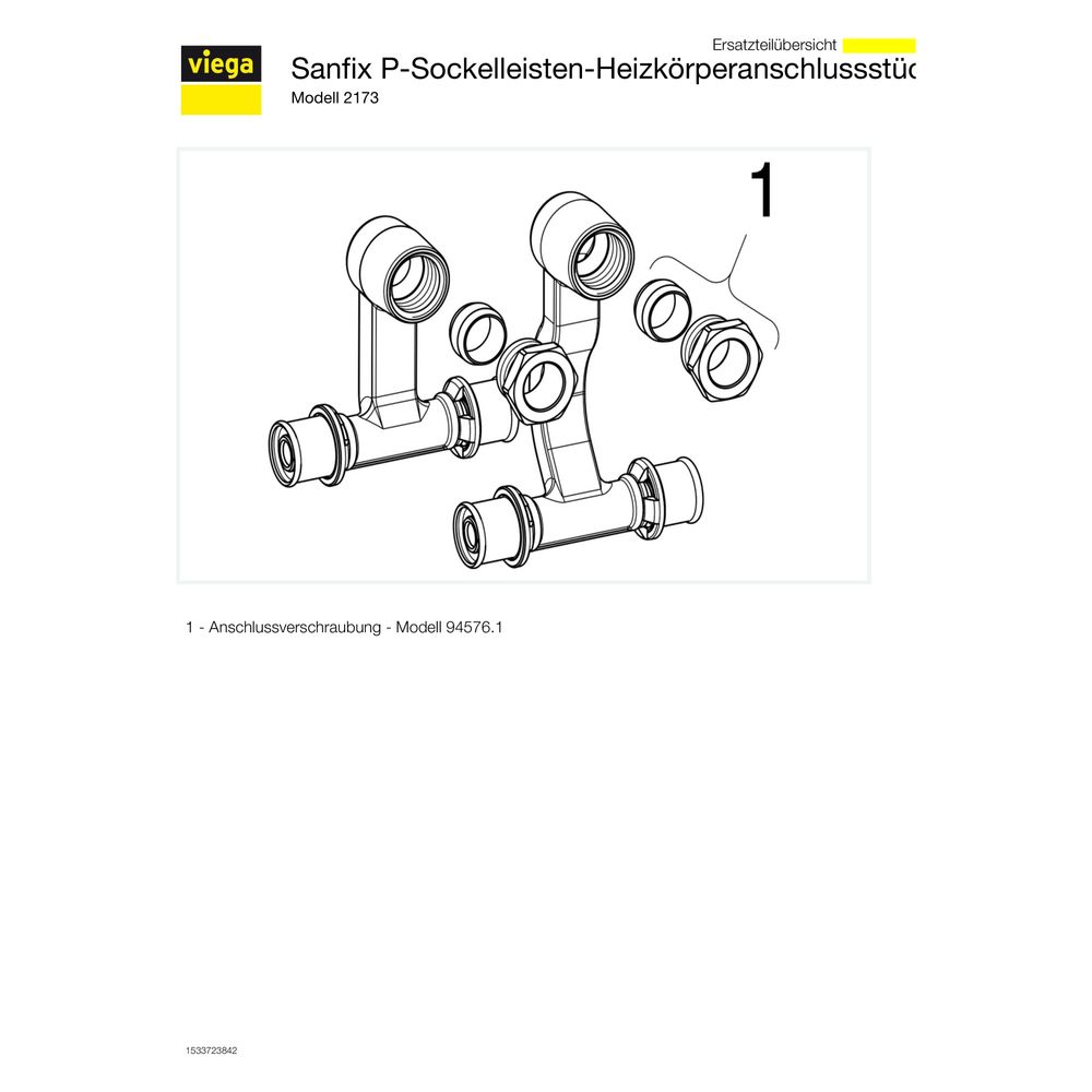 Viega Sanfix P Anschlussset mit SC-Contur 2173, d. 20mm x G 1/2" x d. 20mm, Rotguss, vern... VIEGA-409340 4015211409340 (Abb. 4)