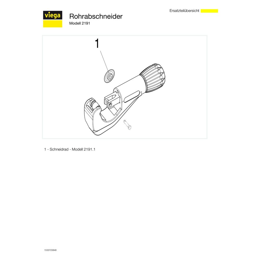 Viega Rohrabschneider 2191 für d. 6-63mm, Kunststoffrohre... VIEGA-571375 4015211571375 (Abb. 4)