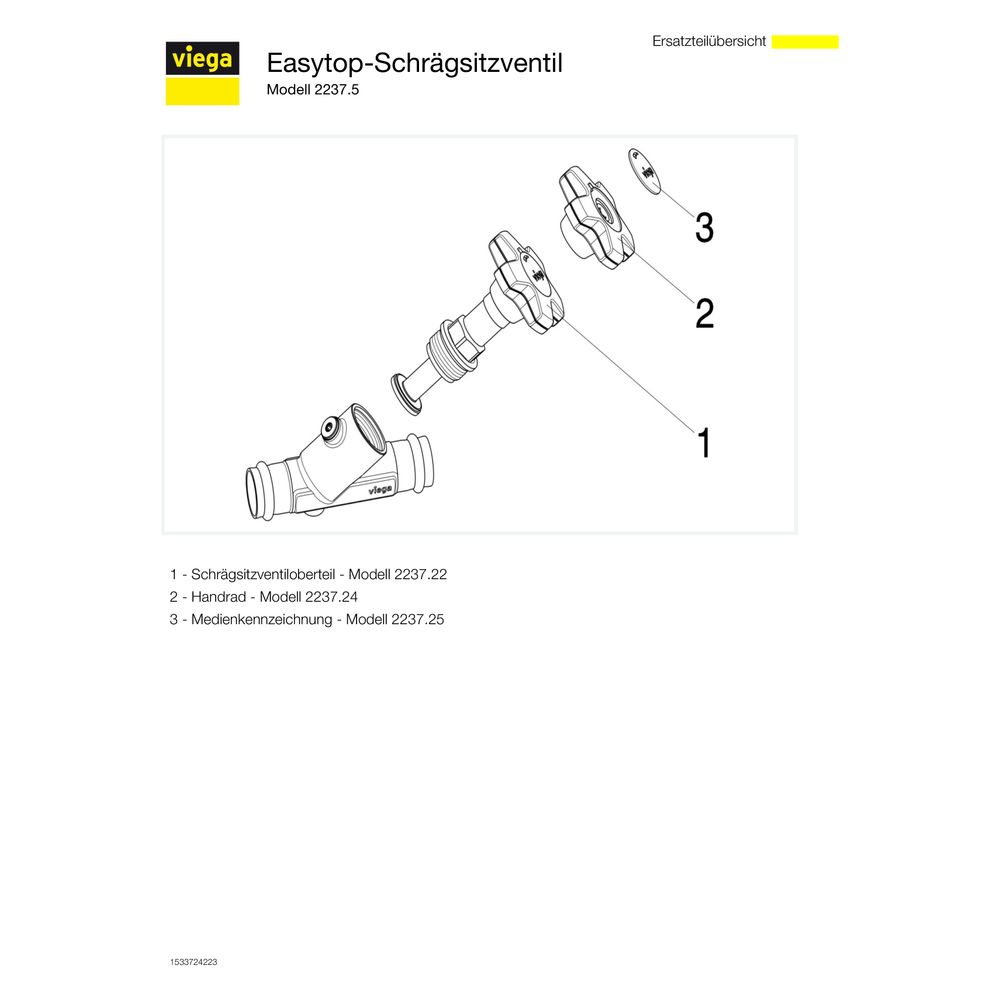 Viega Schrägsitzventil mit SC-Contur Easytop 2237.5, DN 15, d. 15mm, Rotguss... VIEGA-756864 4015211756864 (Abb. 4)