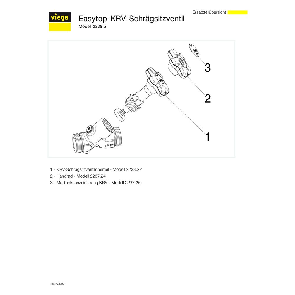 Viega Easytop XL KRV-Schrägsitzventil mit SC-Contur 2238.5, kombiniertes Freistromventil ... VIEGA-757243 4015211757243 (Abb. 4)