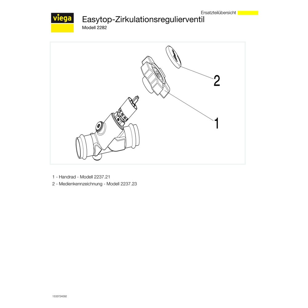 Viega Zirkulationsregulierventil Easytop 2282 in 18mm Rotguss... VIEGA-677091 4015211677091 (Abb. 4)