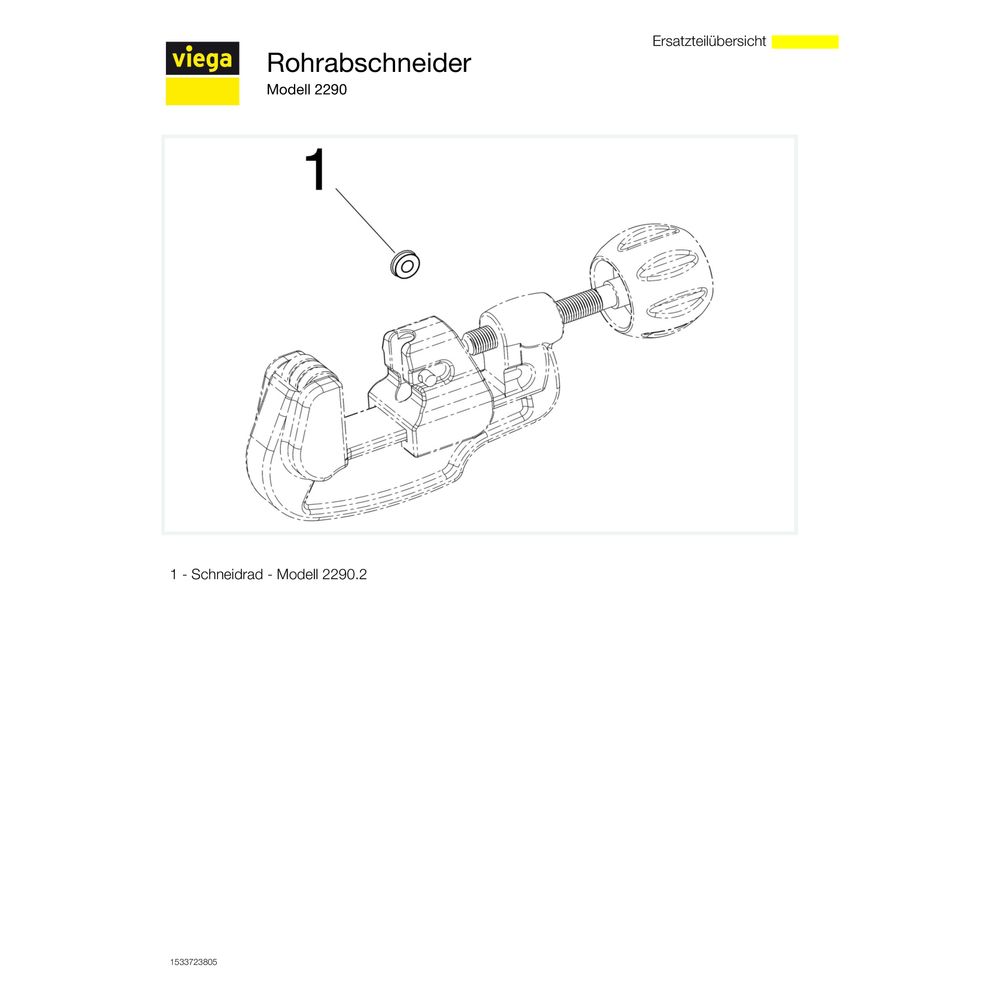 Viega Rohrabschneider 2290 für d. 6-35mm Kupfer- und Edelstahlrohre... VIEGA-652128 4015211652128 (Abb. 4)