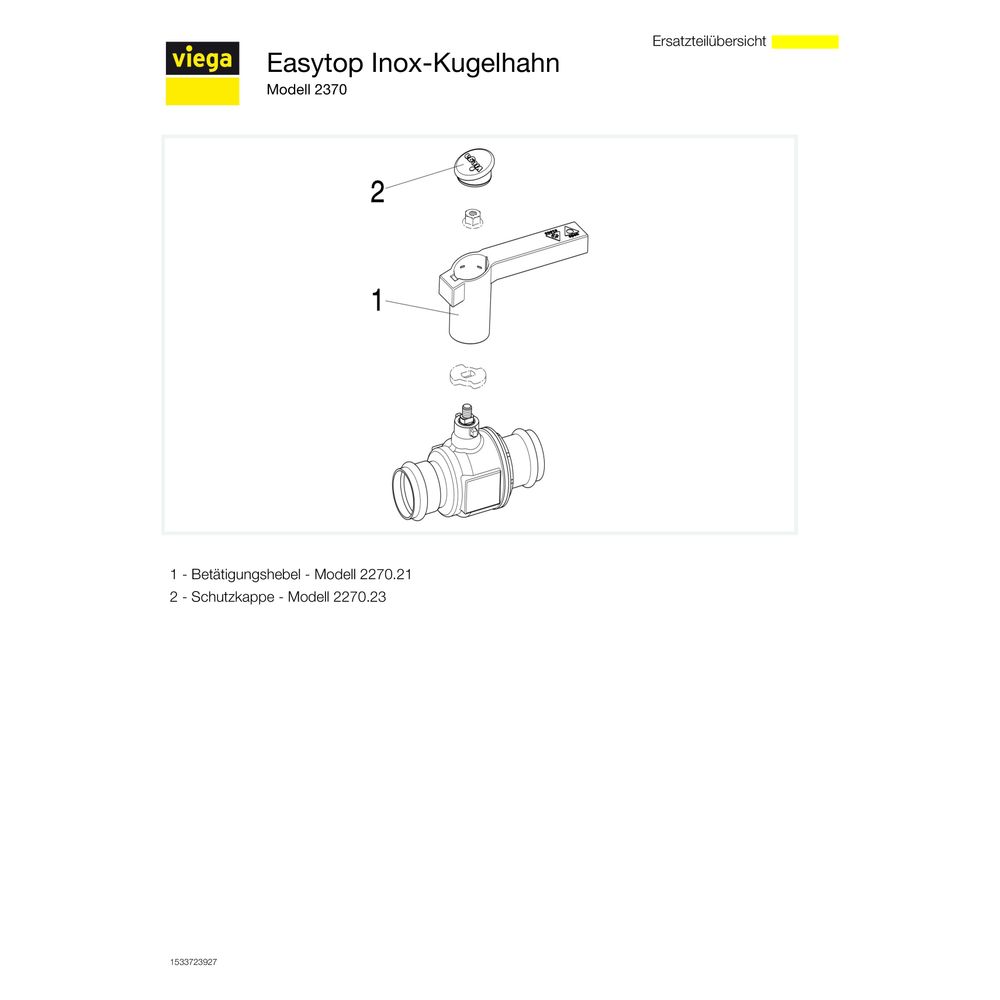 Viega Kugelhahn mit SC Sanpress Inox 2370 in 54mm Edelstahl... VIEGA-554781 4015211554781 (Abb. 4)