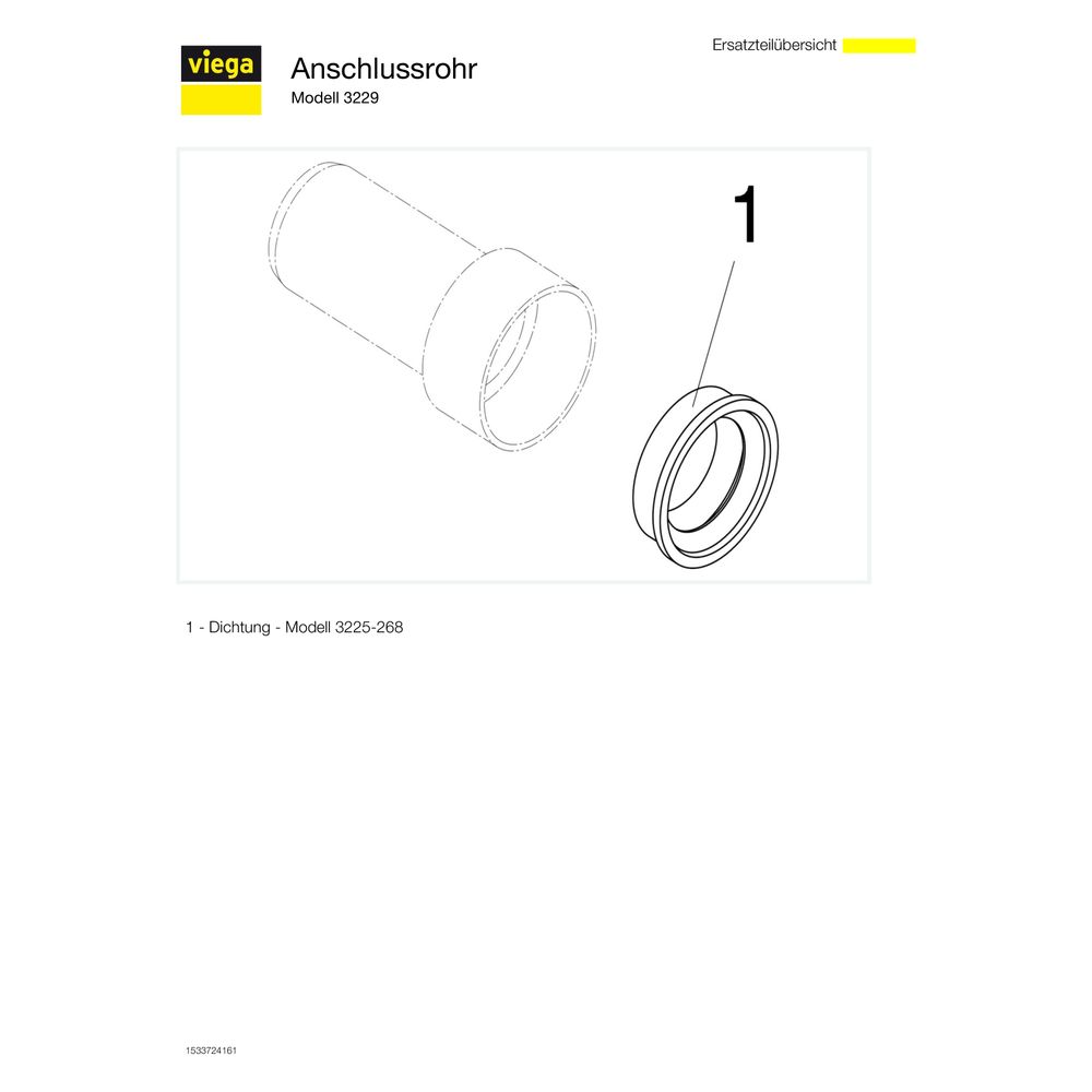 Viega Anschlussstutzen 3229, 50x50x130mm, Kunststoff, Weiß... VIEGA-106249 4015211106249 (Abb. 3)