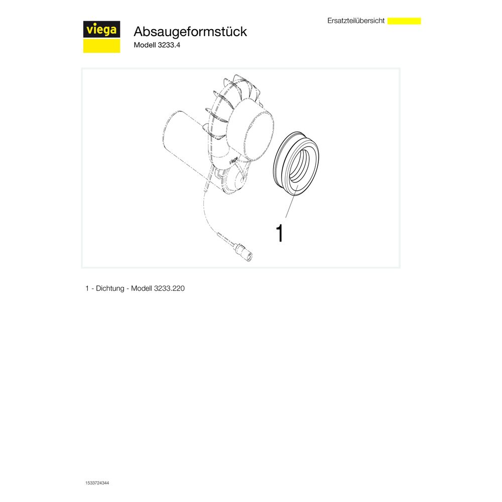 Viega Absaugeformstück 3233.4, 50x50x5mm, Kunststoff... VIEGA-654269 4015211654269 (Abb. 4)