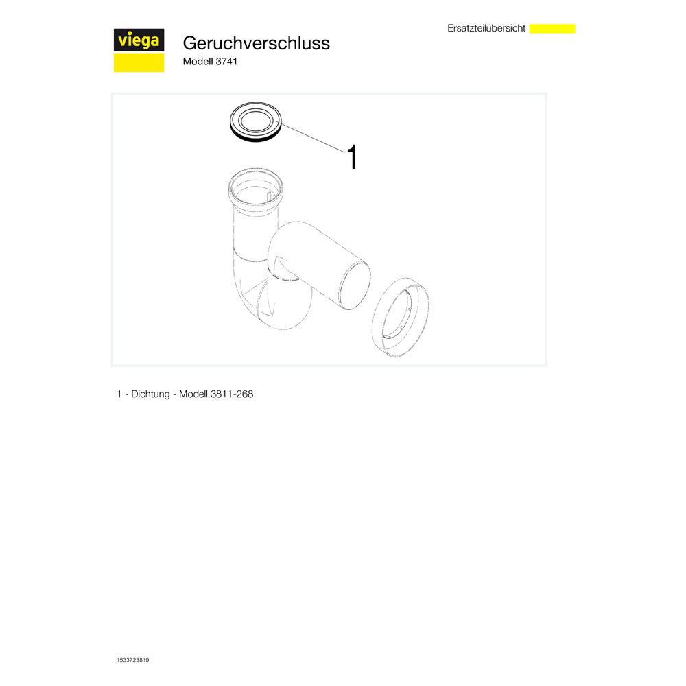 Viega Geruchverschluss 3741, d. 110mm, Kunststoff, Weiß... VIEGA-150419 4015211150419 (Abb. 5)