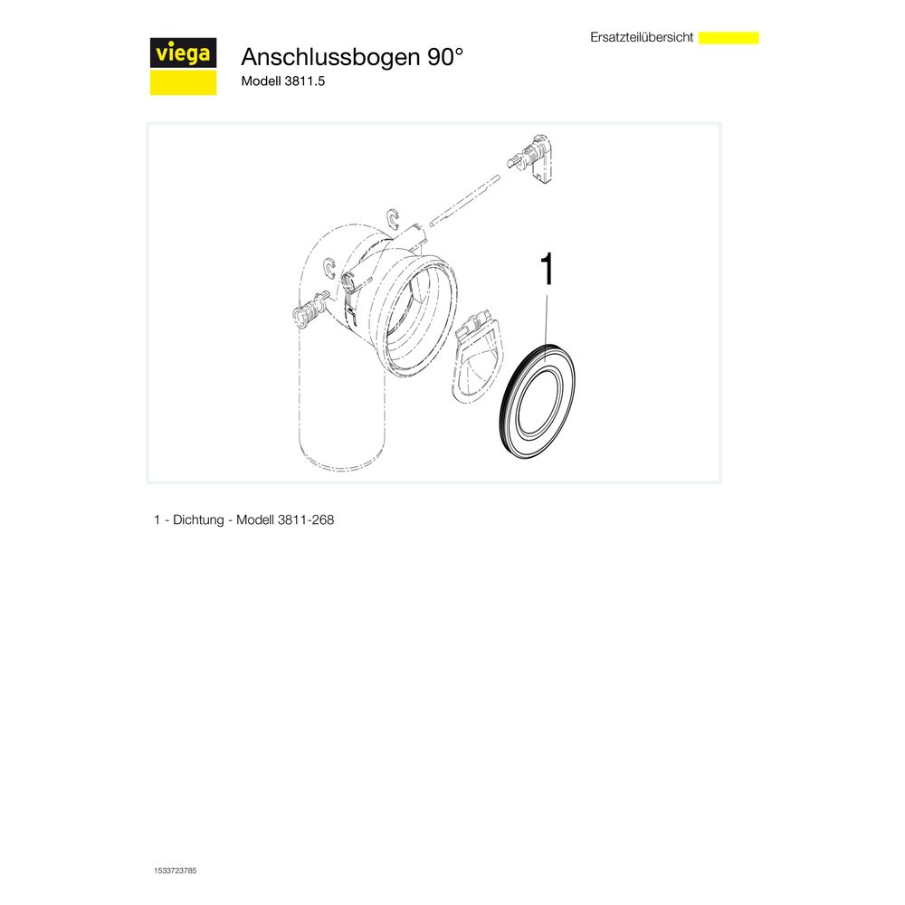 Viega WC-Anschlussbogen 90 Grad 3811.5, Kunststoff, Weiß... VIEGA-138882 4015211138882 (Abb. 4)