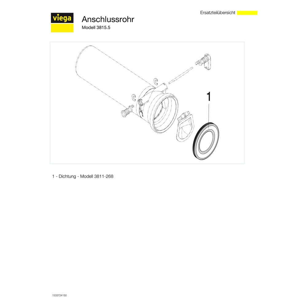 Viega WC-Anschlussstutzen 3815.5, DN 100, Länge 400mm, Kunststoff, Weiß-Alpin... VIEGA-134969 4015211134969 (Abb. 4)