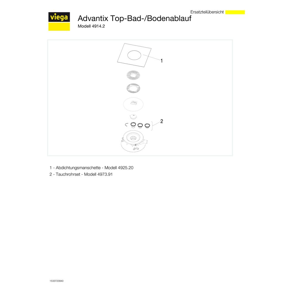 Viega Advantix Grundkörper 4914.2, DN 50, Kunststoff, Grau... VIEGA-669232 4015211669232 (Abb. 5)