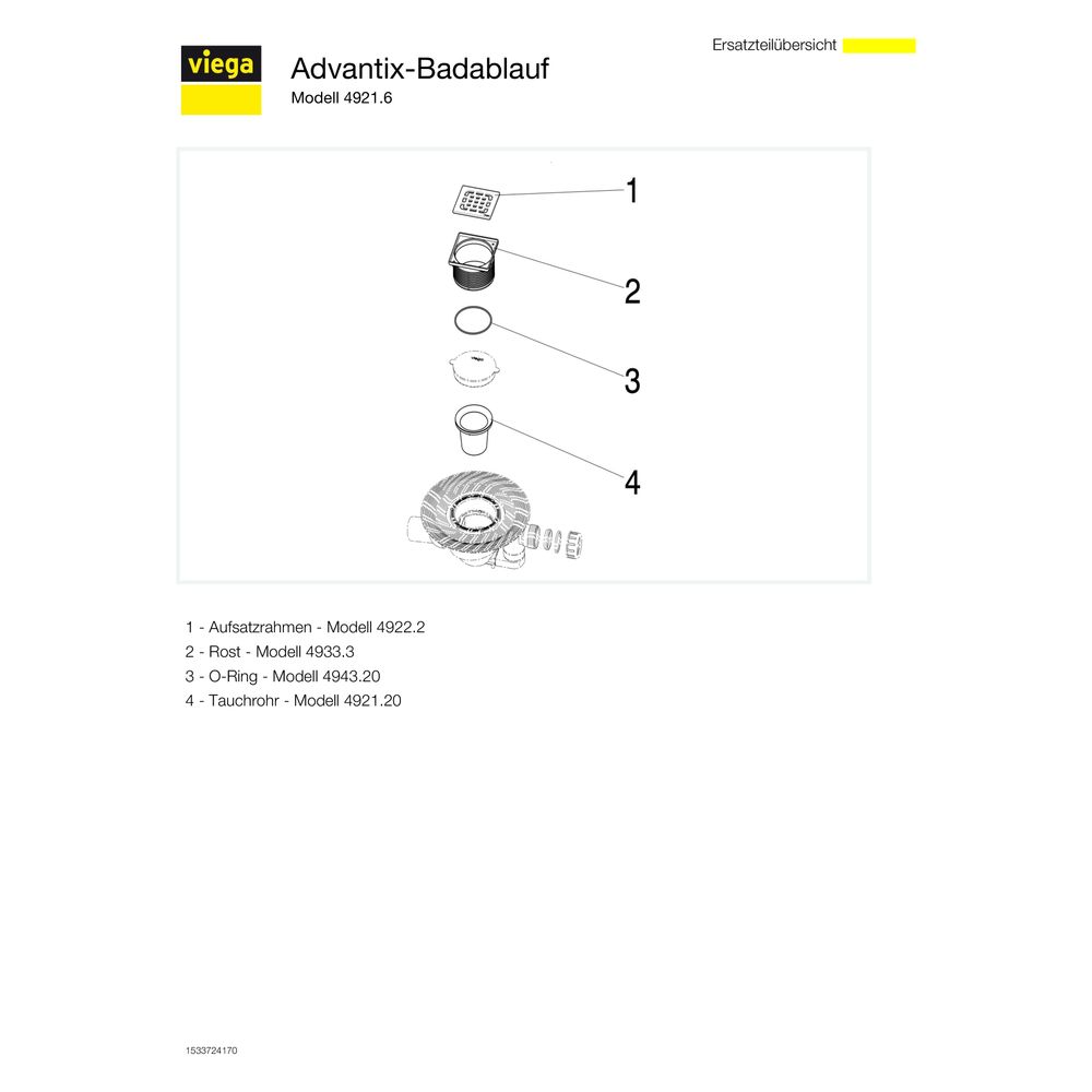Viega Advantix Badablauf 4921.6, DN 40x50, Kunststoff, Grau... VIEGA-556921 4015211556921 (Abb. 5)
