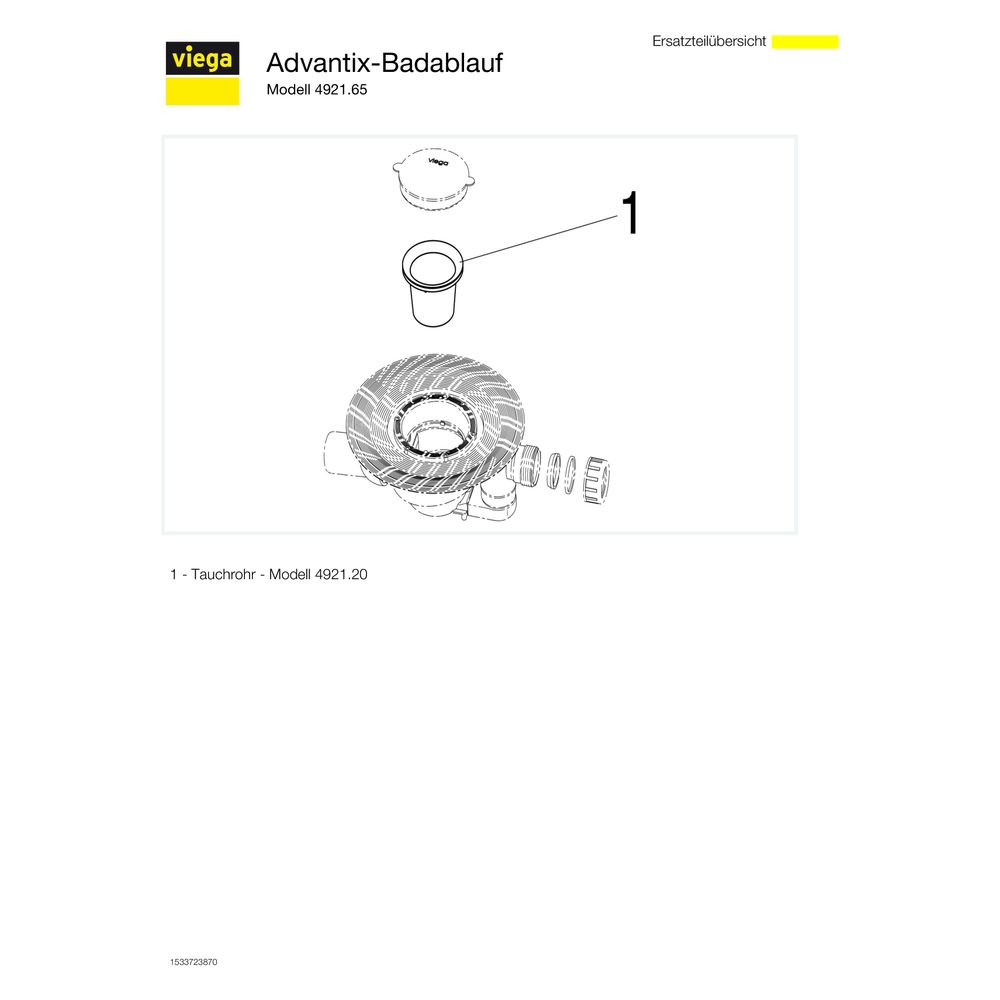 Viega Advantix Badablauf 4921.65, 40x50mm, Kunststoff, Grau... VIEGA-284619 4015211284619 (Abb. 5)