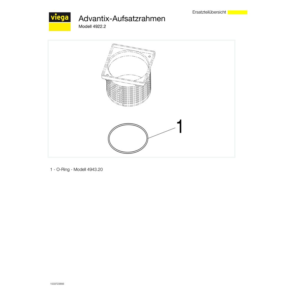 Viega Aufsatzrahmen 4922.2, 100x100mm, Kunststoff, Grau... VIEGA-534516 4015211534516 (Abb. 4)