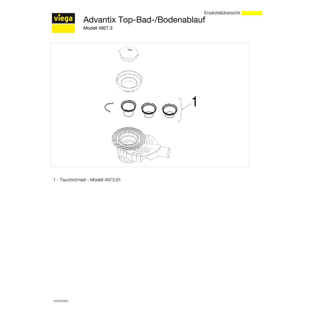 Viega Advantix Top Grundkörper 4927.3, DN 50, Kunststoff, Grau... VIEGA-661762 4015211661762 (Abb. 5)