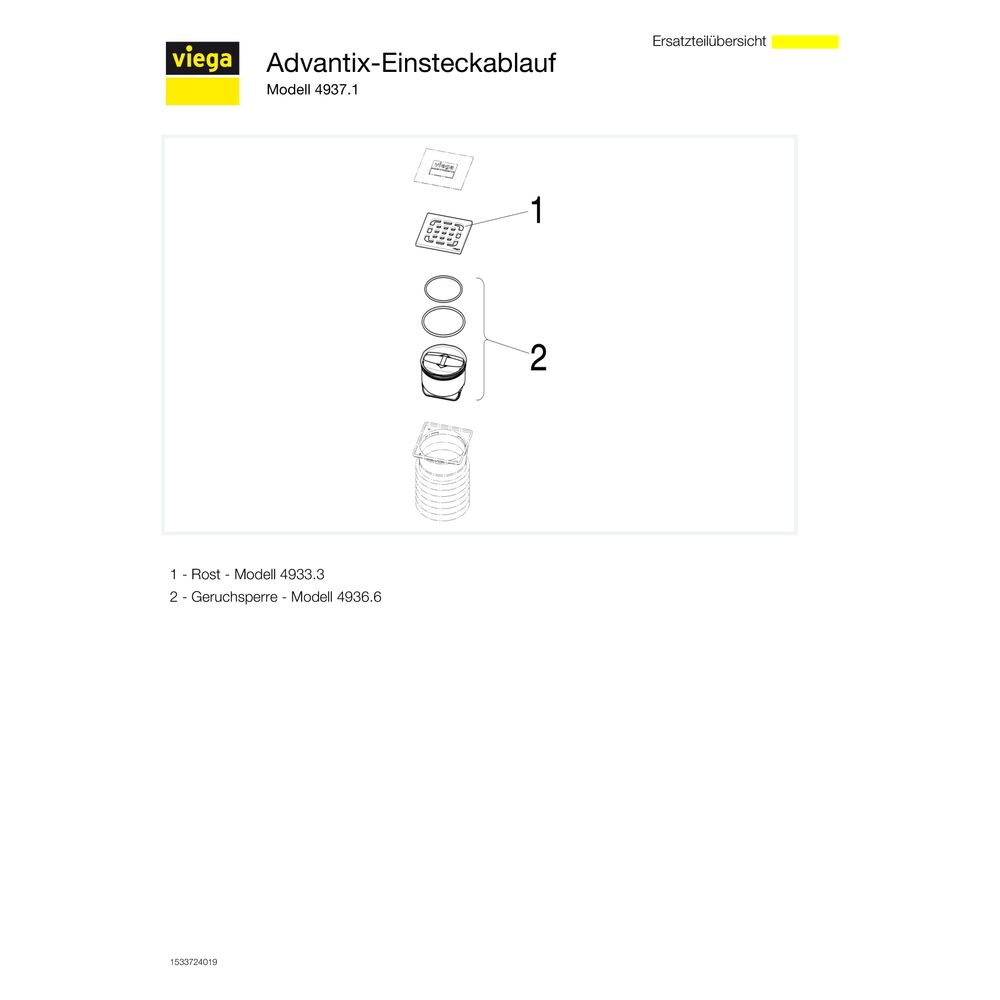 Viega Advantix Einsteckablauf 4937.1, DN 100, Kunststoff, Grau... VIEGA-660345 4015211660345 (Abb. 5)
