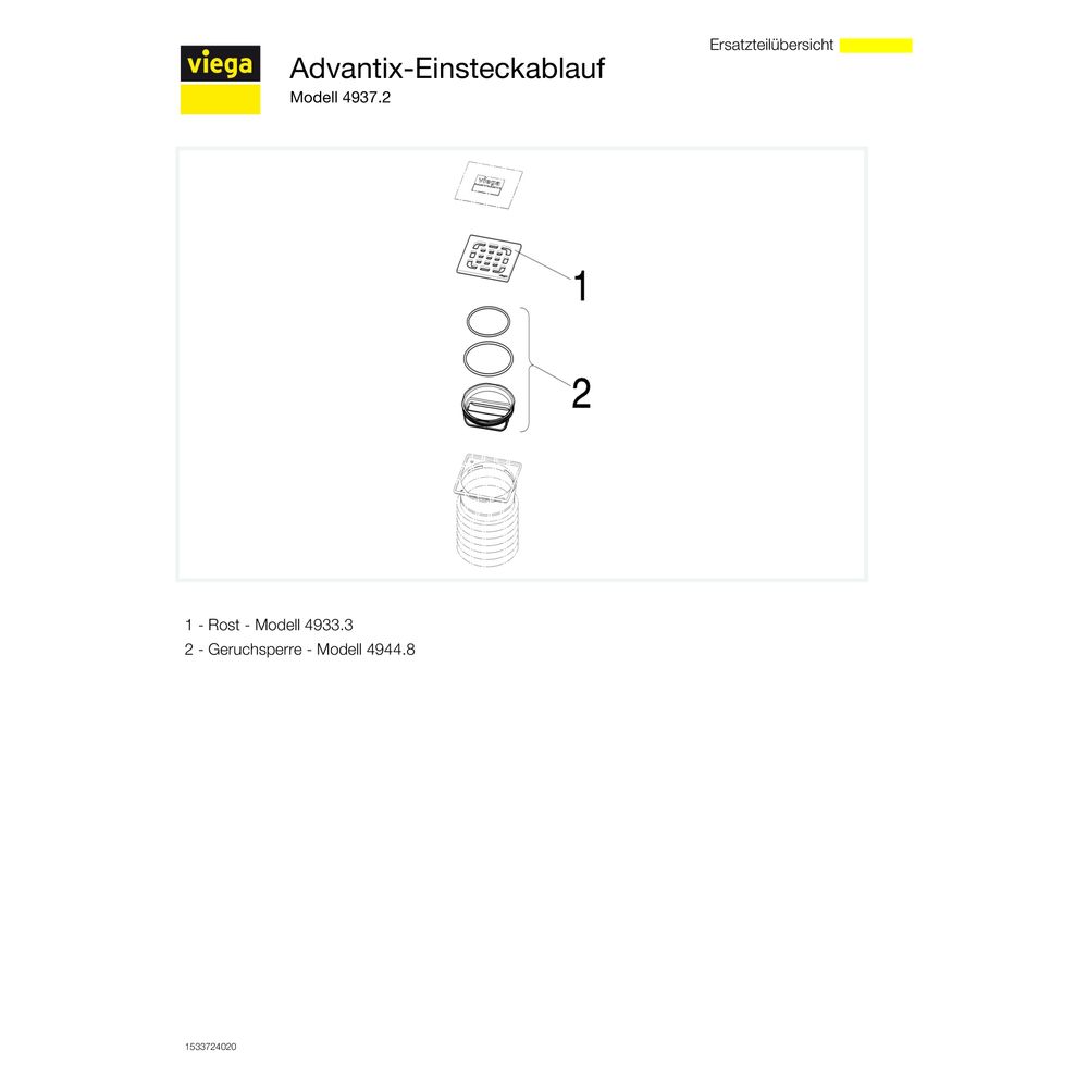 Viega Advantix Einsteckablauf 4937.2, DN 100, Kunststoff, Grau... VIEGA-660758 4015211660758 (Abb. 5)