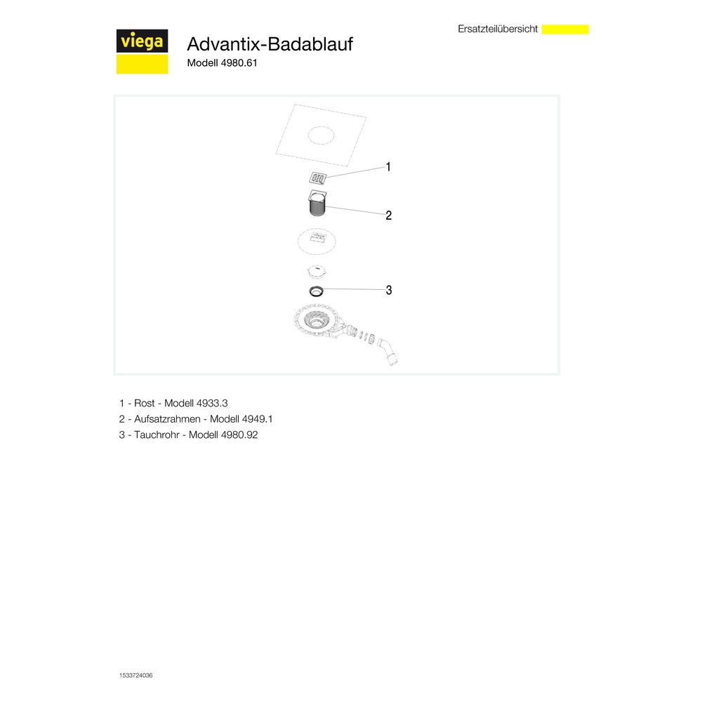 Viega Advantix Badablauf 4980.61, DN 40/50, Kunststoff... VIEGA-687700 4015211687700 (Abb. 5)