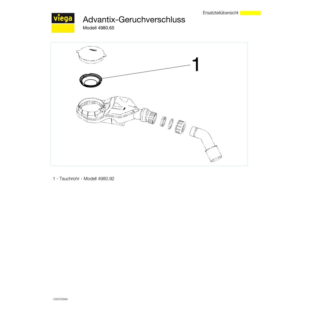 Viega Grundkörper 4980.65, DN 40/50, Kunststoff licht, Grau... VIEGA-690397 4015211690397 (Abb. 5)