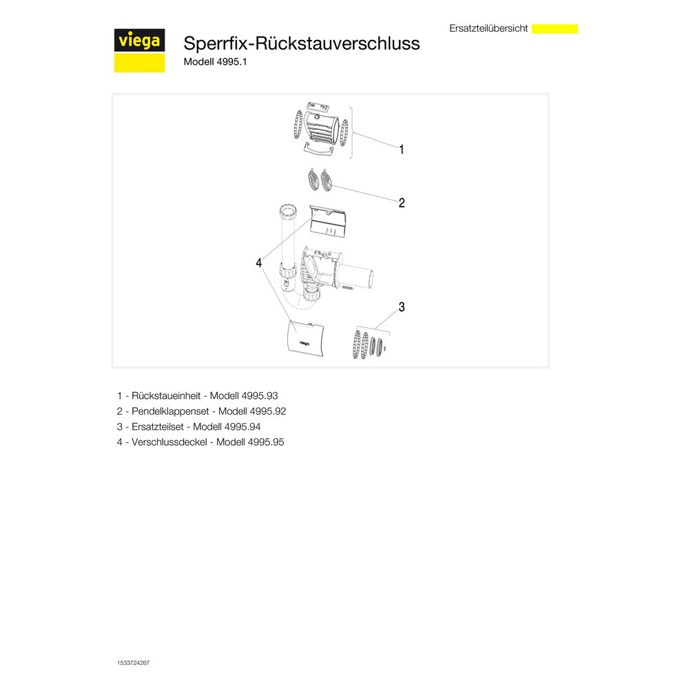 Viega Röhrengeruchverschluss Sperrfix, 4995.1, G 1 1/2" x 50x170mm, Kunststoff... VIEGA-607135 4015211607135 (Abb. 5)