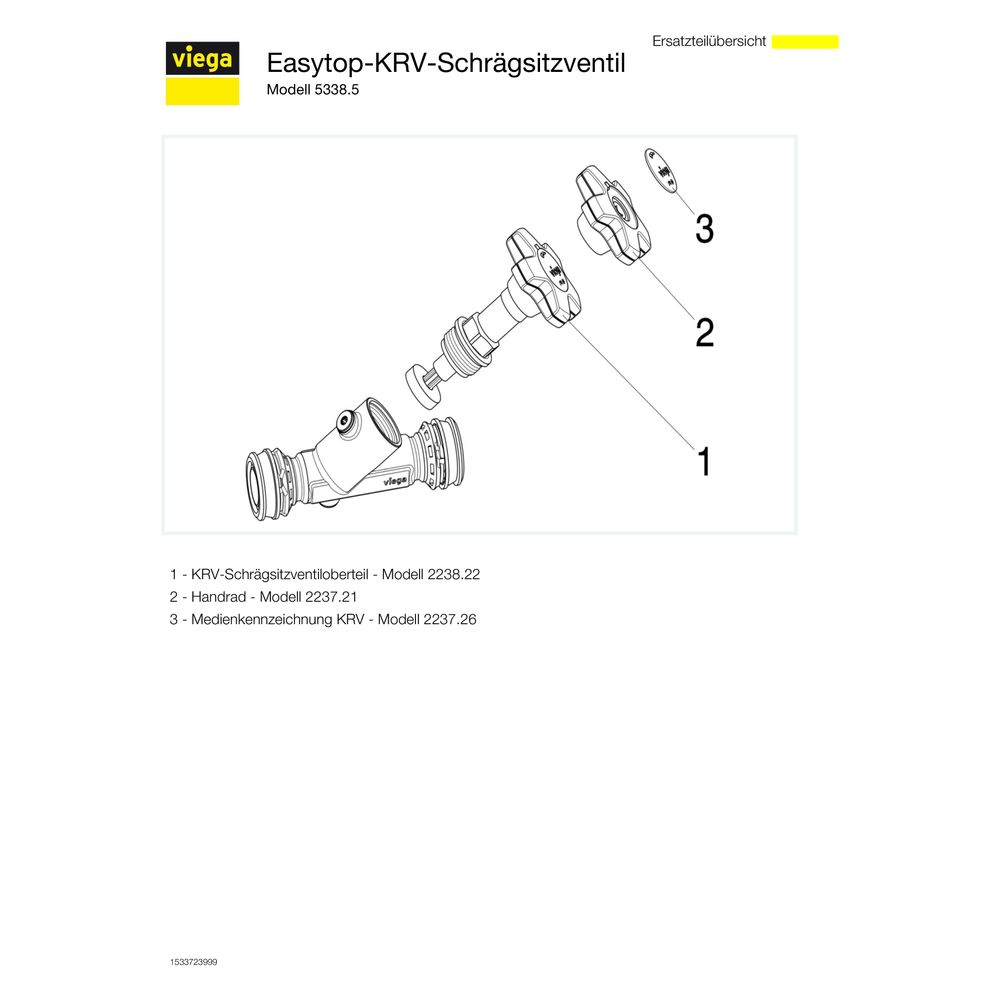 Viega Easytop XL KRV-Schrägsitzventil mit SC-Contur 5338.5, kombiniertes Freistromventil ... VIEGA-758219 4015211758219 (Abb. 4)