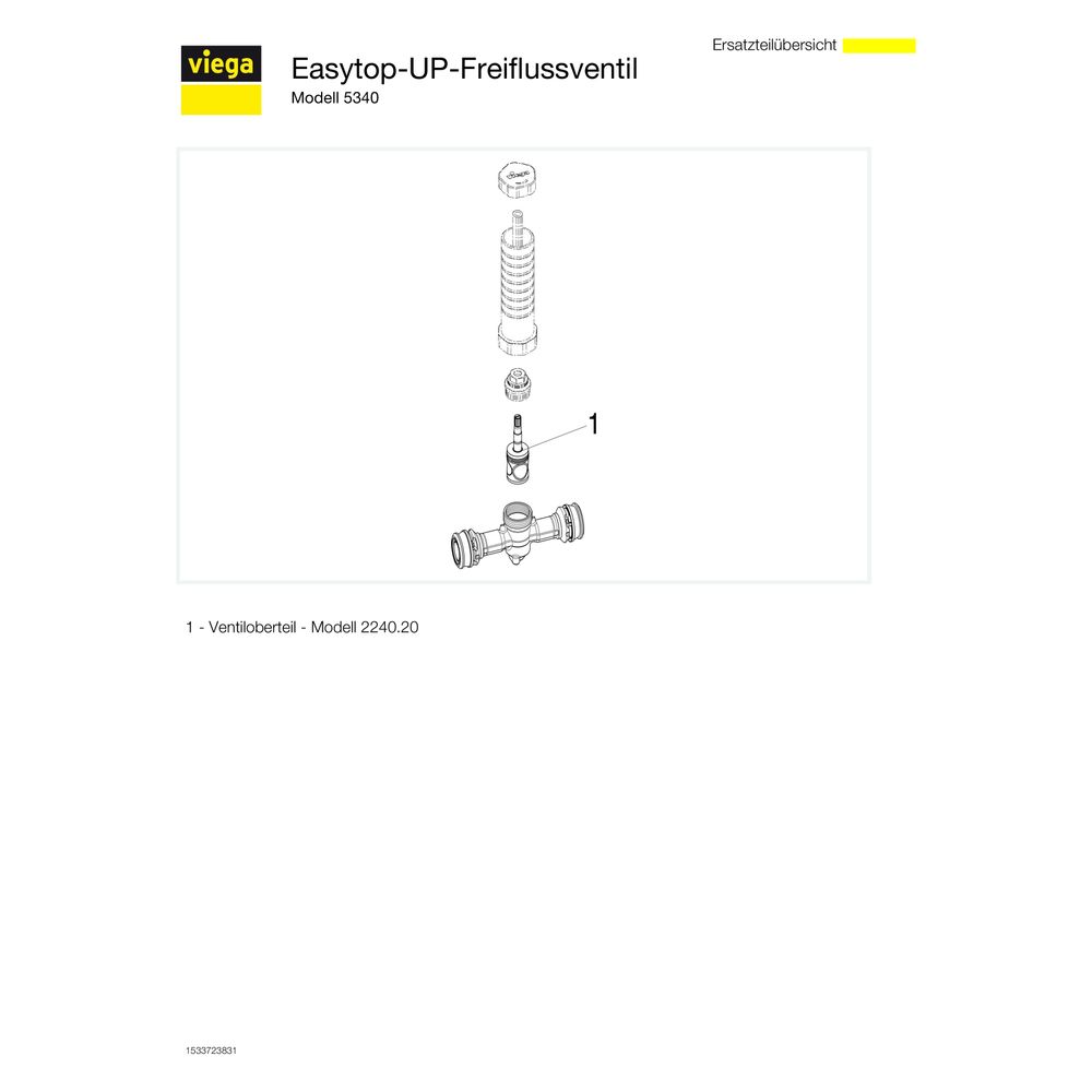 Viega Raxofix UP-Freiflussventil mit SC-Contur 5340, d. 16mm, Einbautiefe 45-130mm, Siliz... VIEGA-649685 4015211649685 (Abb. 3)