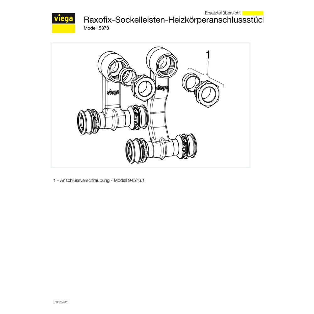 Viega Raxofix Sockelleisten-Heizkörperanschlussstück mit SC-Contur 5373, d. 16mm x G 1/2"... VIEGA-647971 4015211647971 (Abb. 4)