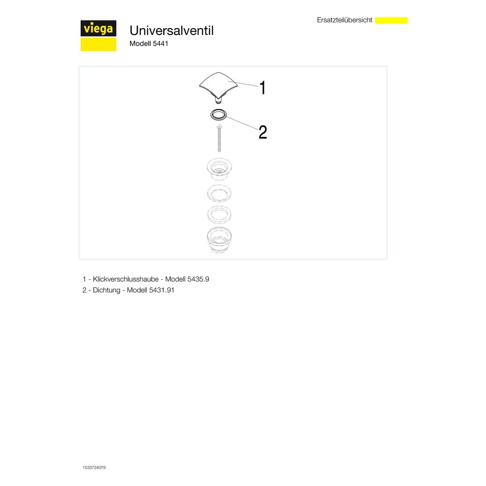 Viega Schaftventil 5441, G 1 1/4" x 63mm, Messing verchromt, verschließbar... VIEGA-492809 4015211492809 (Abb. 4)