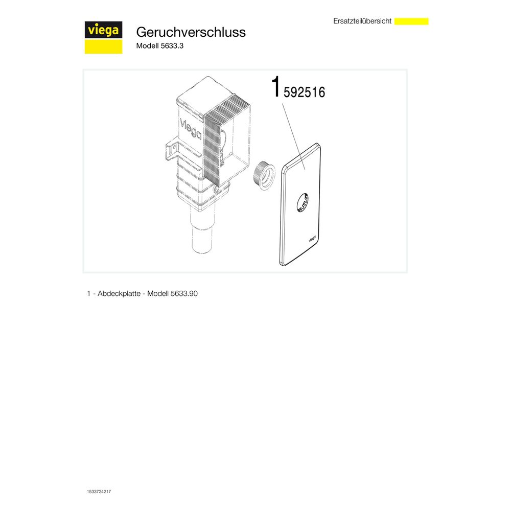 Viega Geruchverschluss 5633.3, G 1 1/4" x DN 40/50, Kunststoff verchromt... VIEGA-553777 4015211553777 (Abb. 4)