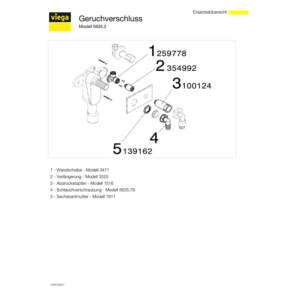 Viega Geruchverschluss 5635.2, DN 40/50, Kunststoff verchromt... VIEGA-369217 4015211369217 (Abb. 4)