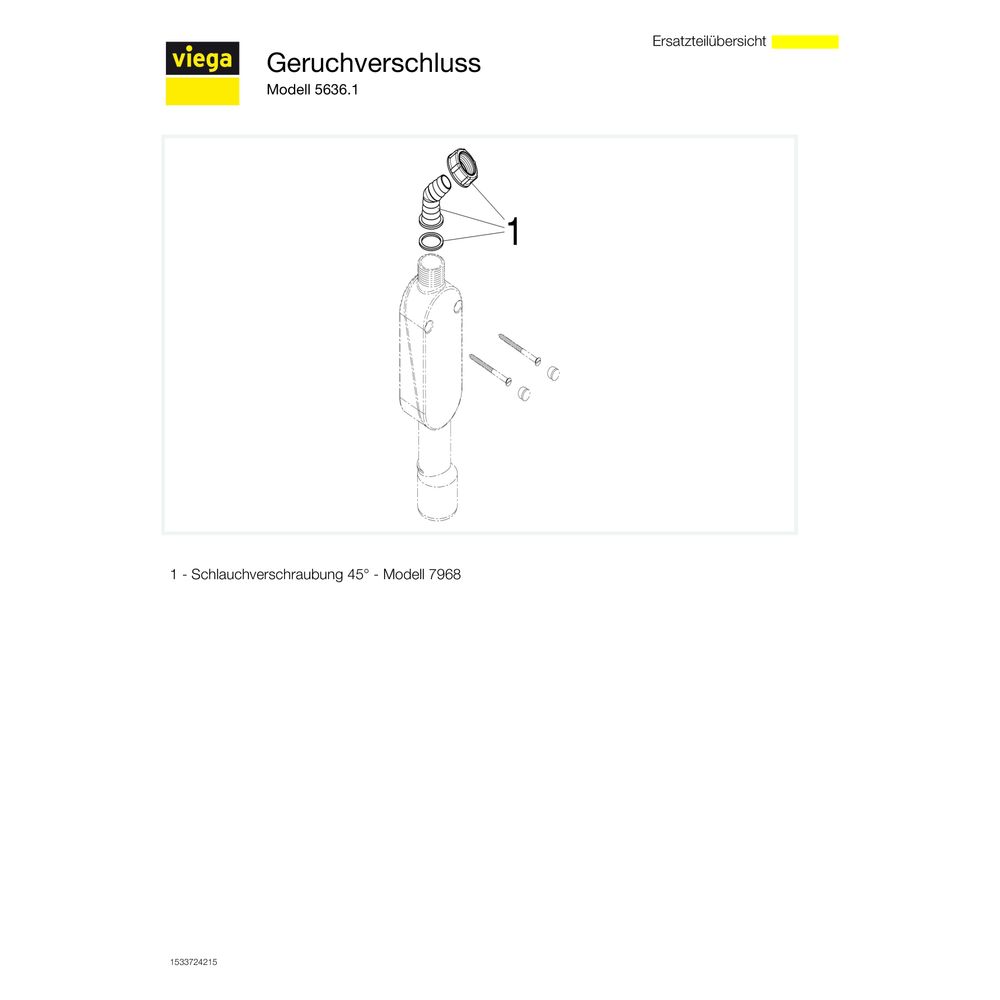 Viega Geruchverschluss 5636.1, DN 40/50, Kunststoff, Weiß... VIEGA-364687 4015211364687 (Abb. 4)