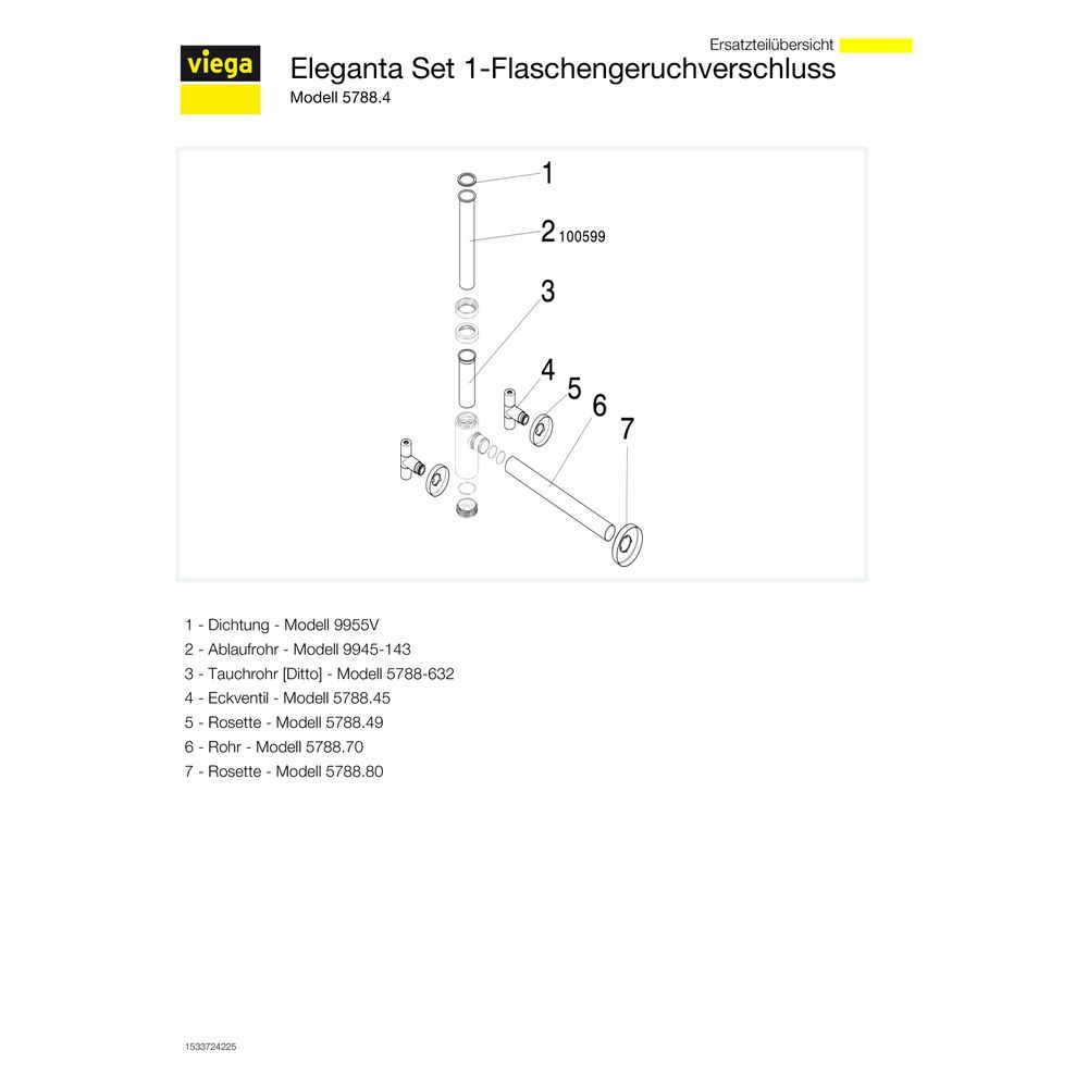Viega Eleganta Flaschengeruchverschluss 5788.4, G 1 1/4", Messing verchromt... VIEGA-492489 4015211492489 (Abb. 4)