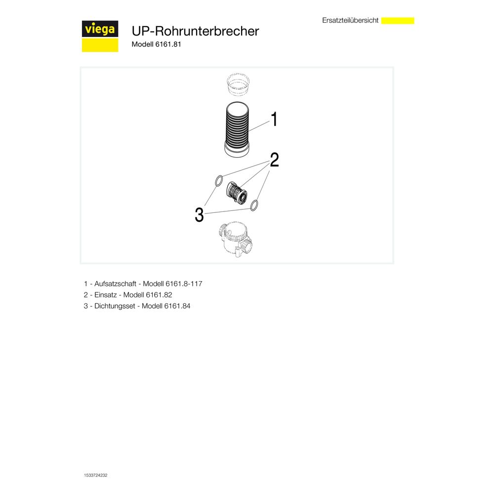 Viega UP-Rohrunterbrecher 6161.81, G 3/4", Messing... VIEGA-274528 4015211274528 (Abb. 4)