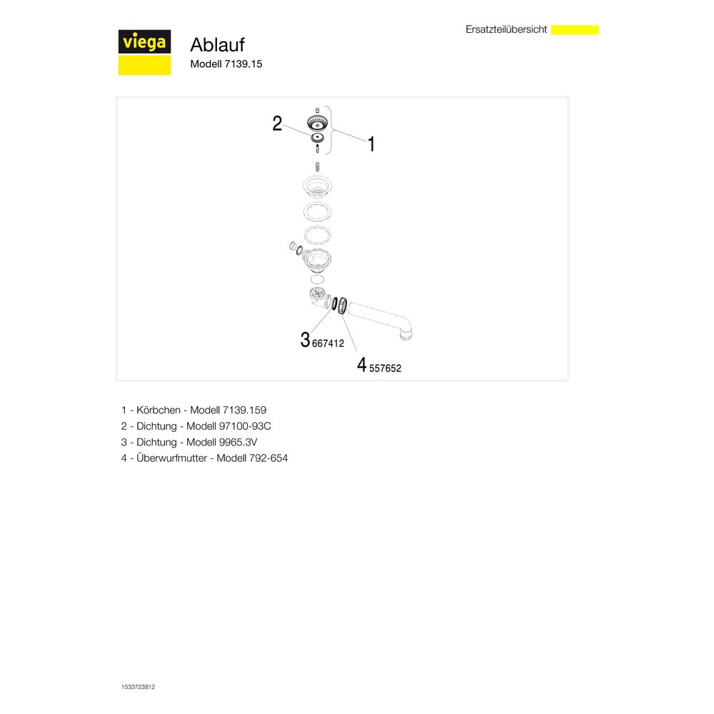 Viega Ablaufventilset 7139.15, Kunststoff, Weiß... VIEGA-578886 4015211578886 (Abb. 4)