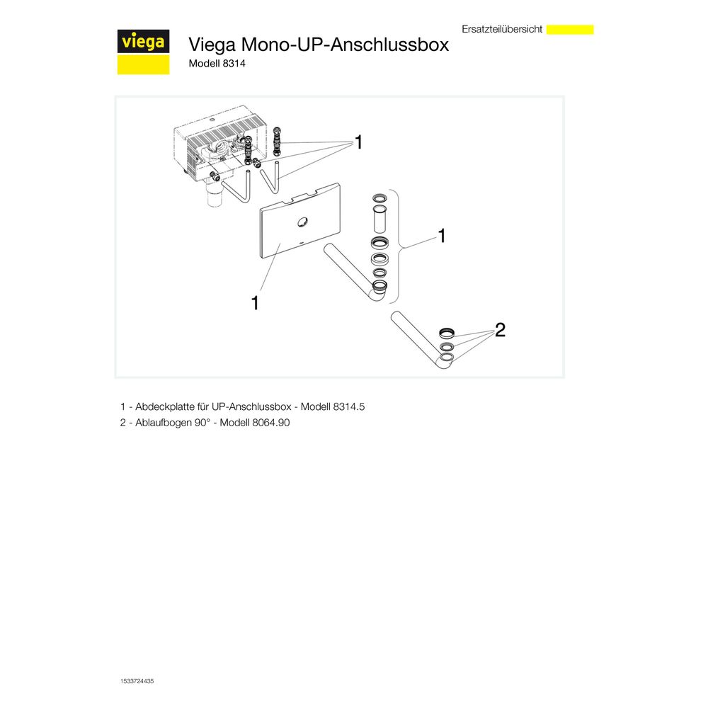 Viega Viega Mono UP-Anschlussbox 8314, 302x241mm, Kunststoff, Grau... VIEGA-734817 4015211734817 (Abb. 5)