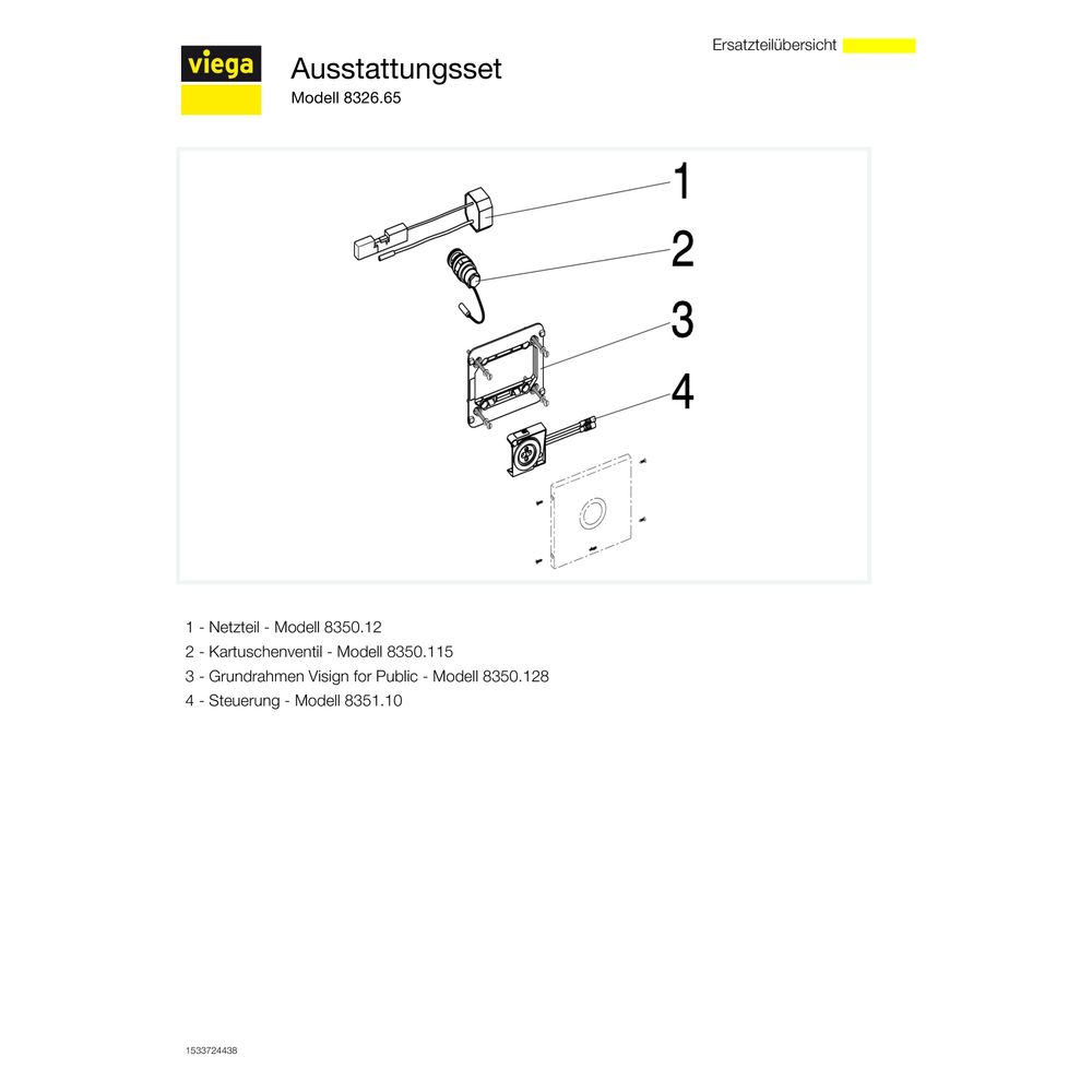Viega Visign for Public Ausstattungsset 8326.65, Edelstahl gebürstet... VIEGA-735517 4015211735517 (Abb. 6)