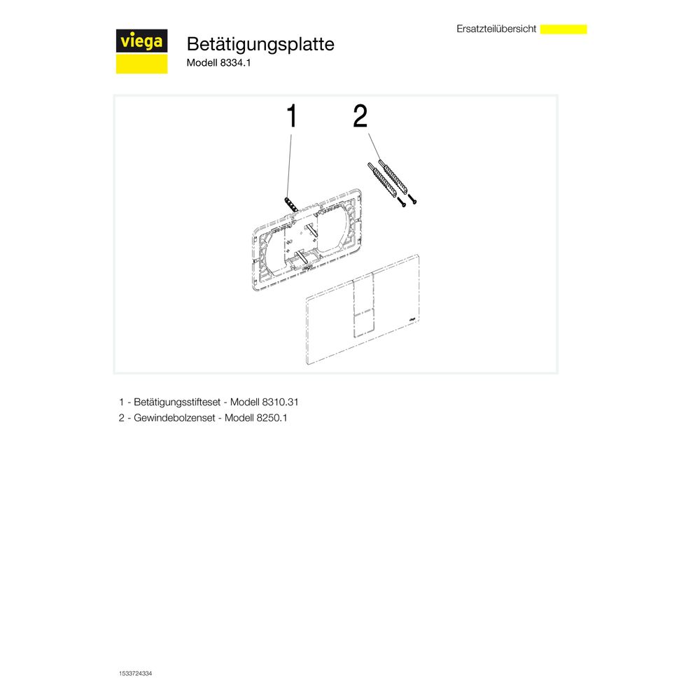 Viega Visign for Style Betätigungsplatte 14 8334.1, Weiß-Alpin... VIEGA-654689 4015211654689 (Abb. 7)