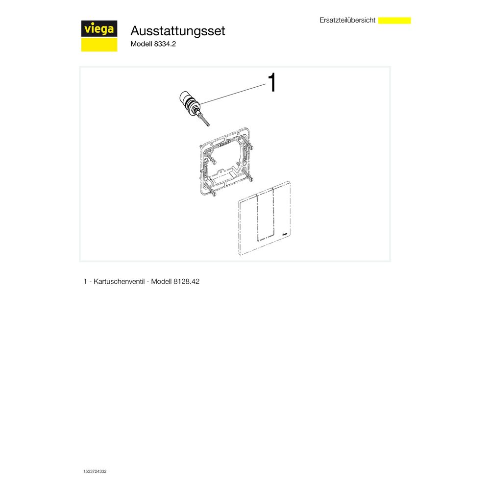 Viega Visign for Style 14 Fertigbauset 8334.2 für Urinal-Spülsystem, Kunststoff verchromt... VIEGA-654573 4015211654573 (Abb. 6)