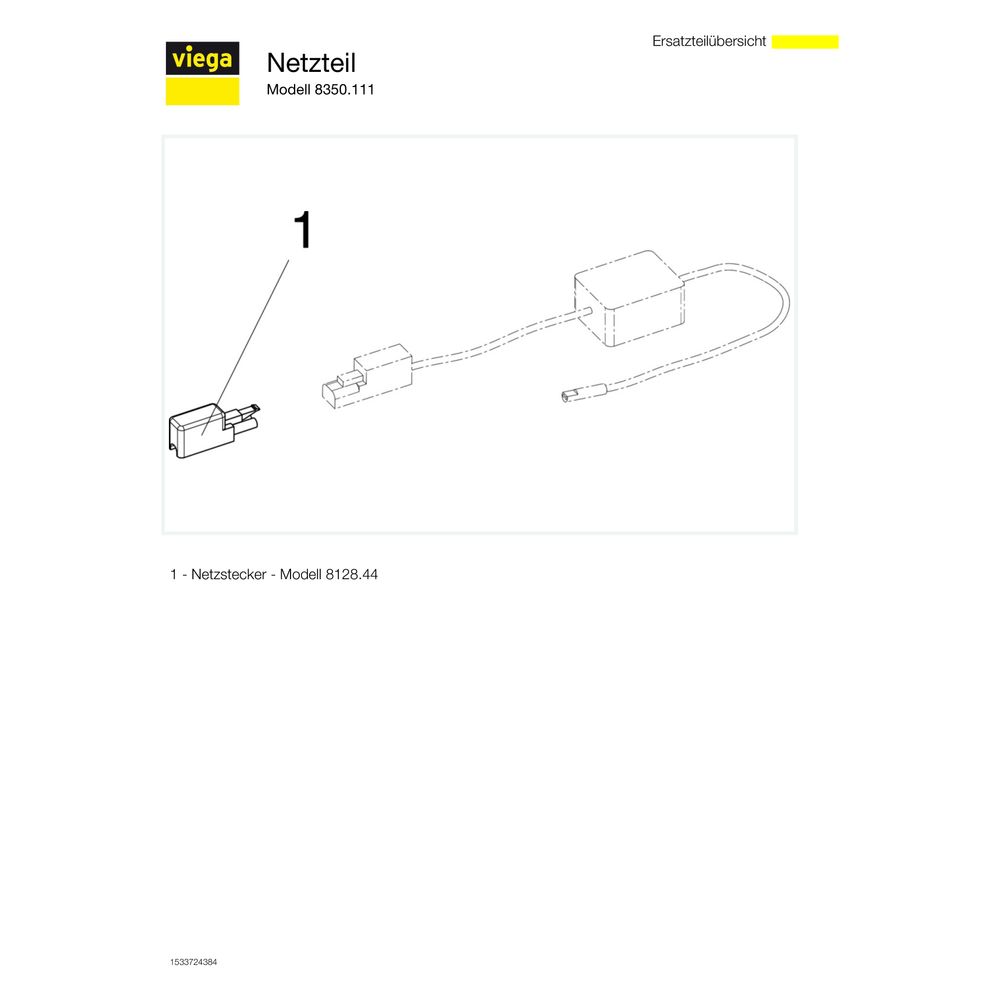 Viega Netzteil 8350.111 für Visign for More Urinal Infrarot Steuerung... VIEGA-633301 4015211633301 (Abb. 3)
