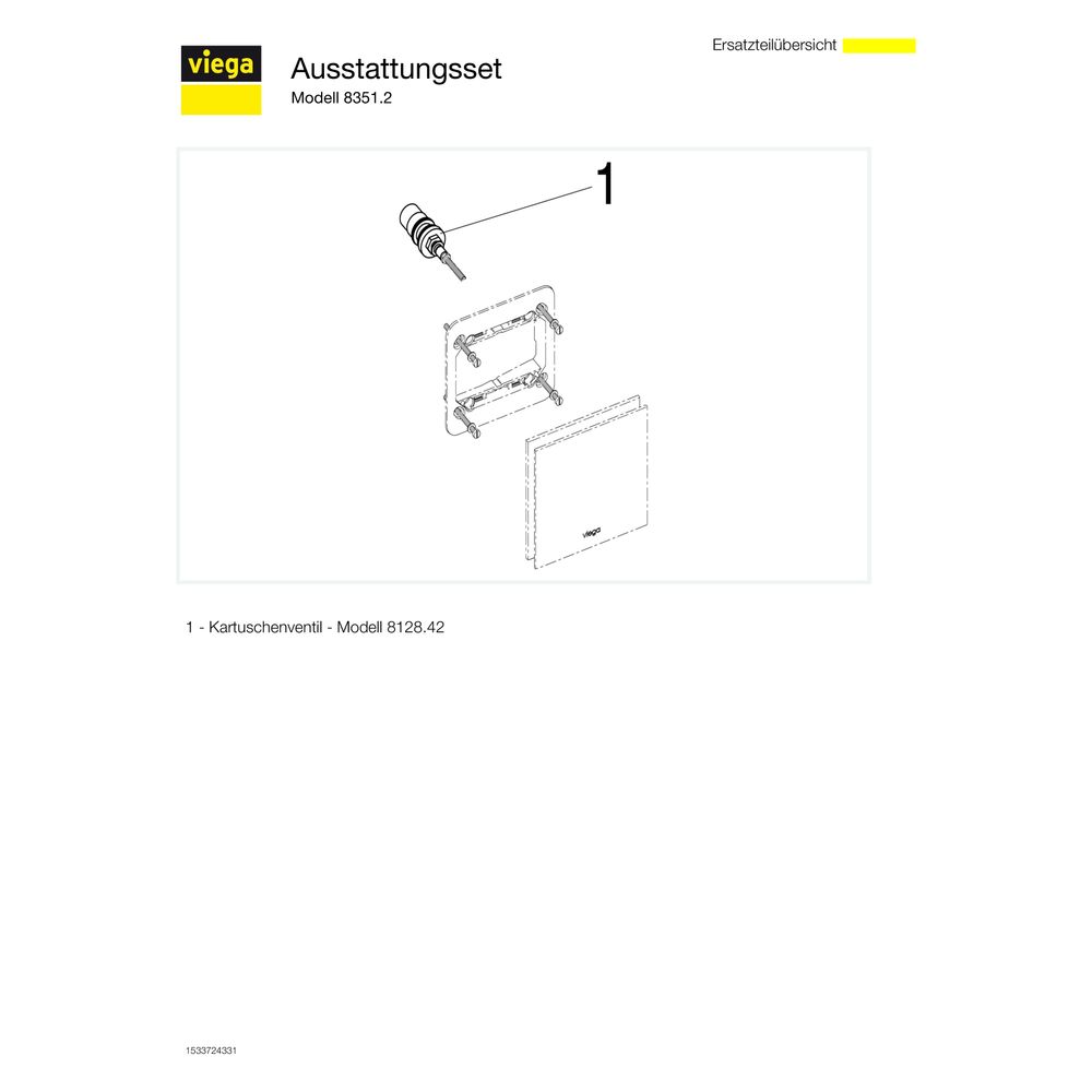 Viega Visign for More 100 Urinal Fertigbauset 8351.2, Metall/Glas/Aluminium, klar/Hellgra... VIEGA-599386 4015211599386 (Abb. 7)
