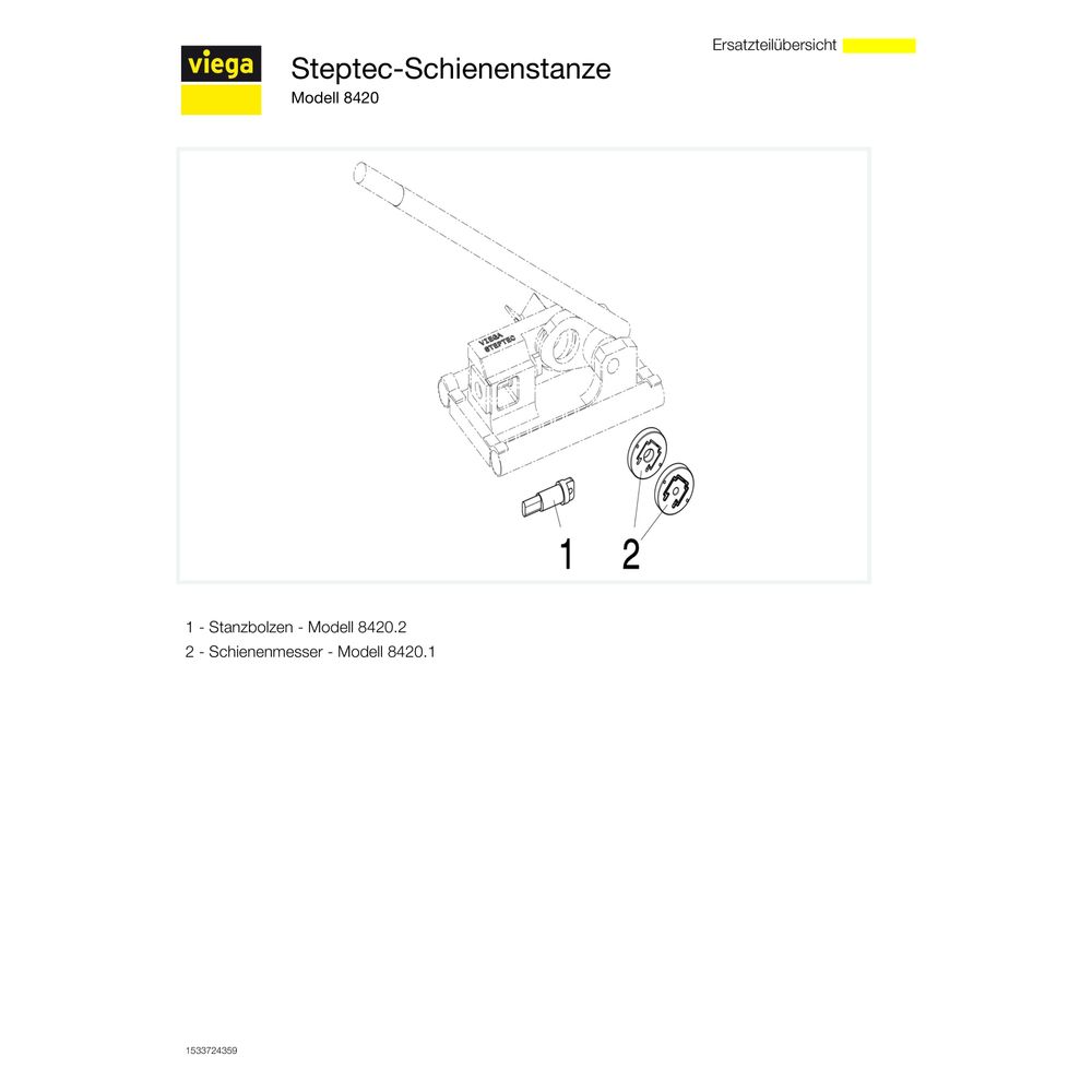 Viega Prevista Dry Plus Stanze 8420 zum Kürzen und Lochen, Stahl pulverbeschichtet, Rot... VIEGA-471866 4015211471866 (Abb. 4)