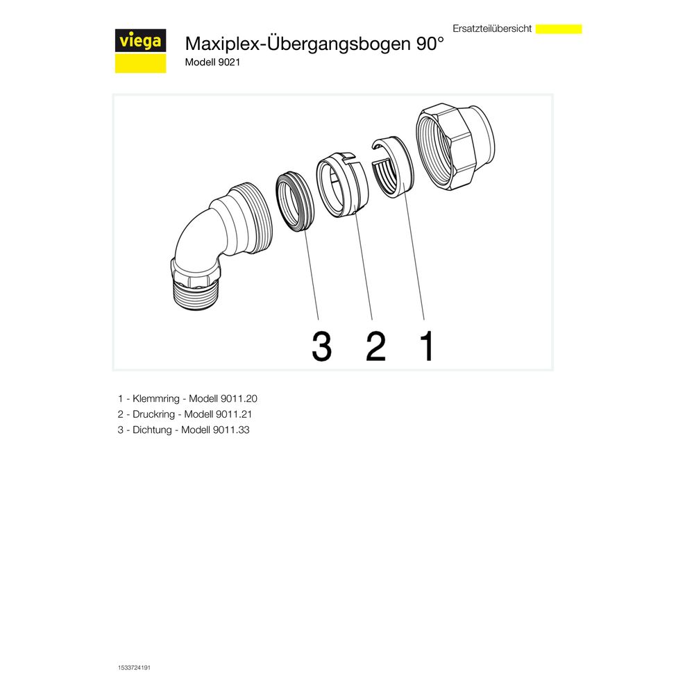 Viega Maxiplex Übergangsverschraubung 90 Grad 9021, d. 40mm x R 1 1/4", Rotguss... VIEGA-274535 4015211274535 (Abb. 4)