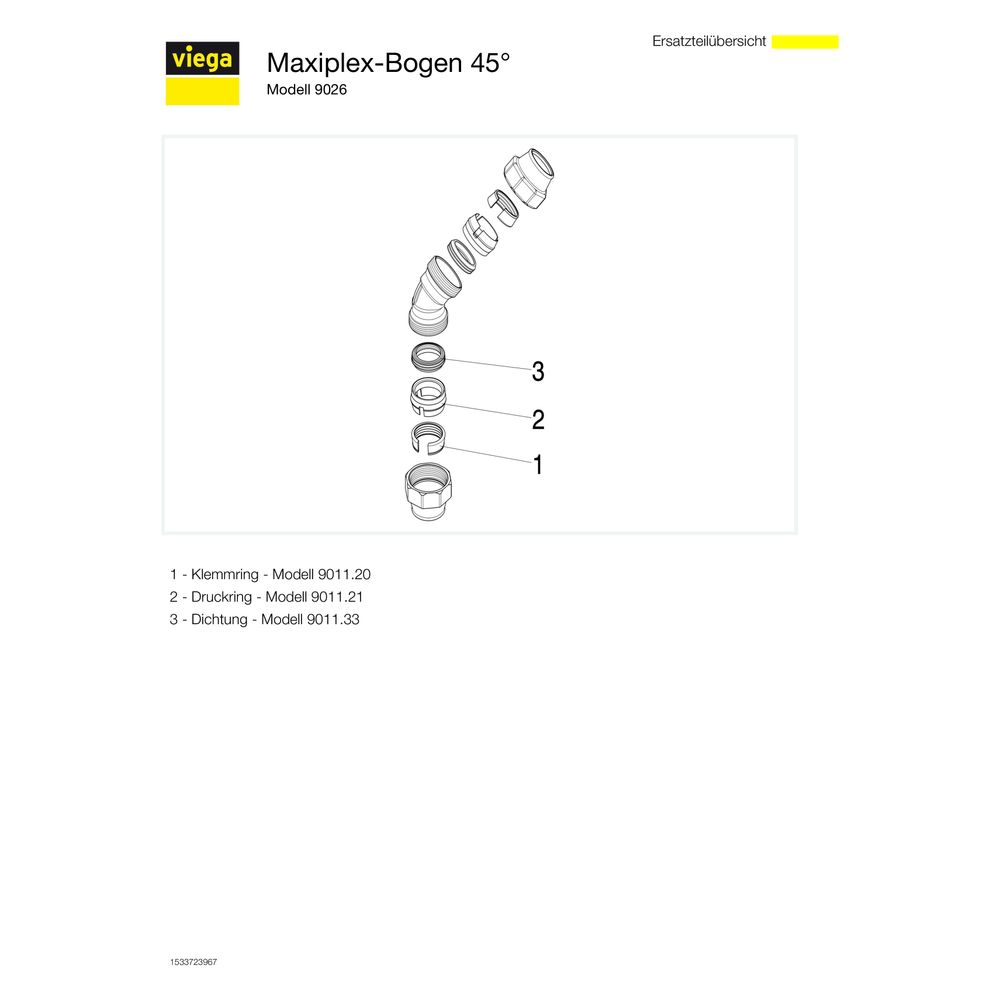 Viega Bogen 45 Grad Maxiplex 9026, d. 50mm, Rotguss... VIEGA-712785 4015211712785 (Abb. 4)