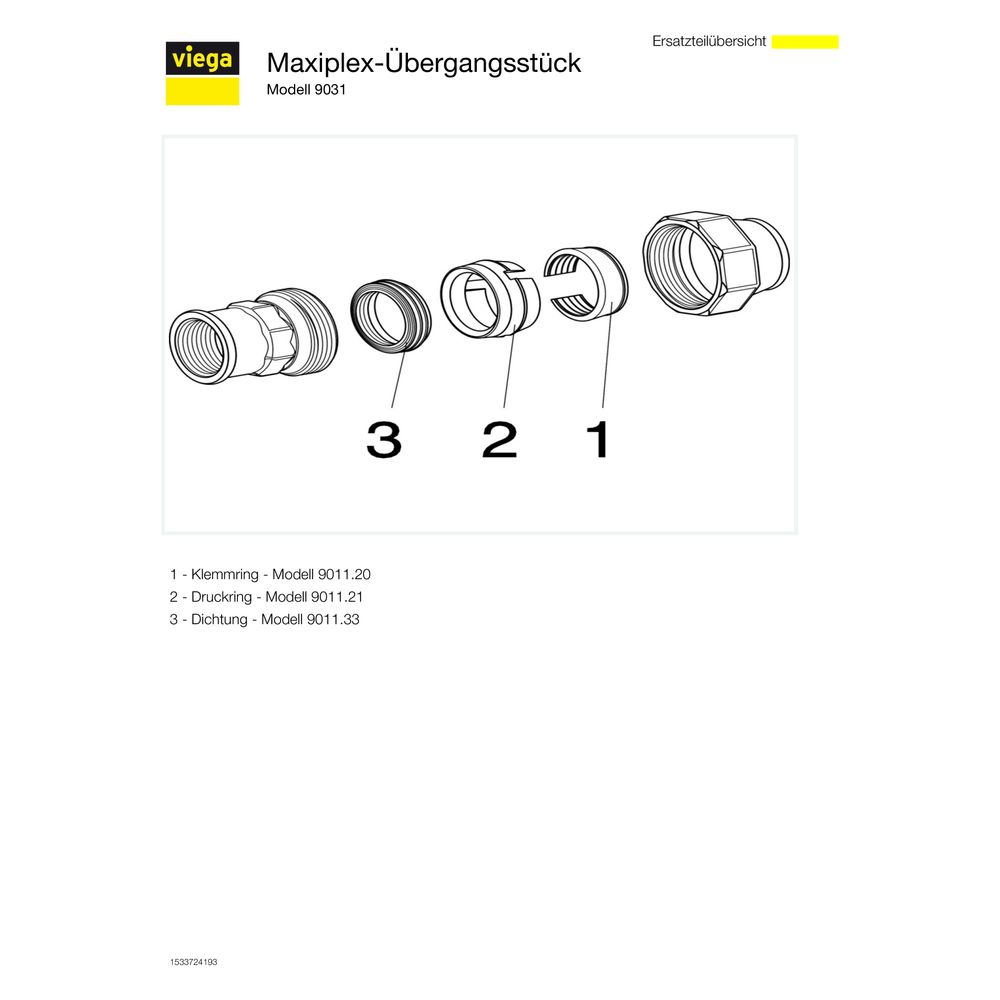 Viega Maxiplex Übergangsstück 9031, d. 50mm x Rp1 1/4", Rotguss... VIEGA-280895 4015211280895 (Abb. 4)