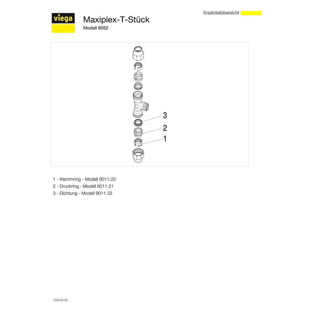 Viega Maxiplex T-Stück 9052, d. 32mm x R 1 x Rp 3/4", Rotguss... VIEGA-275266 4015211275266 (Abb. 4)